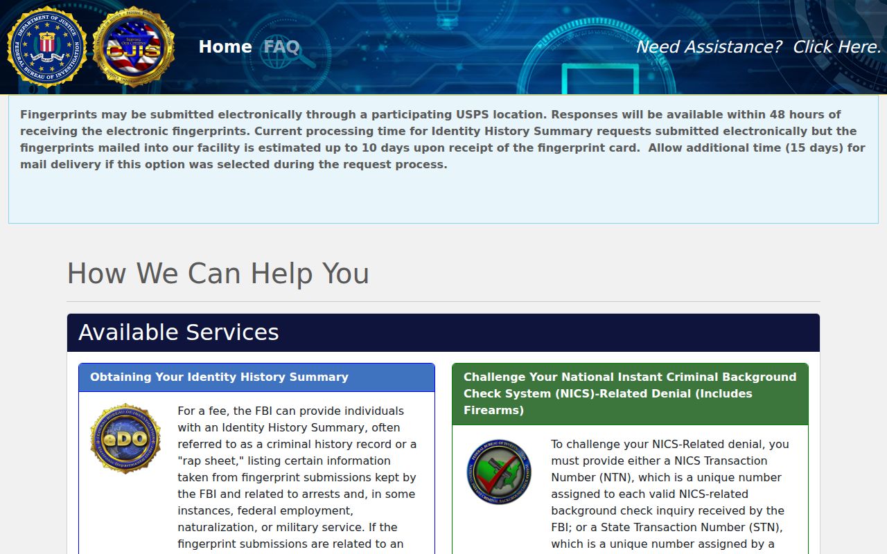 Calhoun County registry context and FBI identity history portal