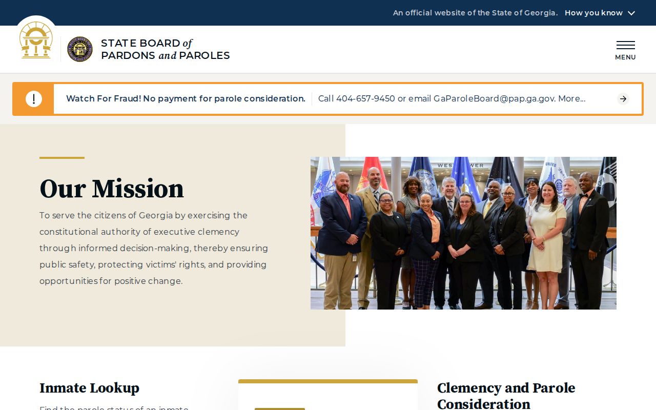 Calhoun County registry context and Georgia parole authority